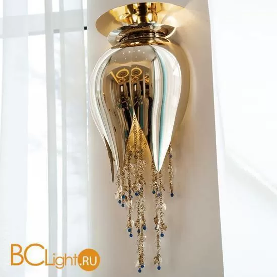 Настенный светильник Beby Group Bouquet 5200A04 Light gold Golden Portofino Acquamarine