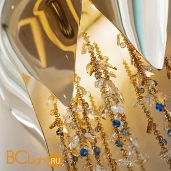 Настенный светильник Beby Group Bouquet 5200A04 Light gold Golden Portofino Acquamarine - Фото 0