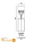 Торшер Beby Butterfly 0190P01 Gold SW Blu Violet - Схема