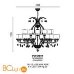 Люстра Beby Group Celebrity 9050B01 Gold Light gold Gold leaf - Схема