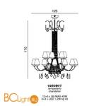 Люстра Beby Group Charming beauty 0250B07 Light gold White White gold leaf - Схема