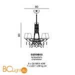 Люстра Beby Group Charming beauty 0250B03 Light gold White White gold leaf - Схема