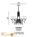 Люстра Beby Group Charming beauty 0250B04 Light gold White White gold leaf - Схема