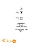 Спот (точечный светильник) Beby Group Crystal dream 5501B01 Chrome Swarovski - Схема