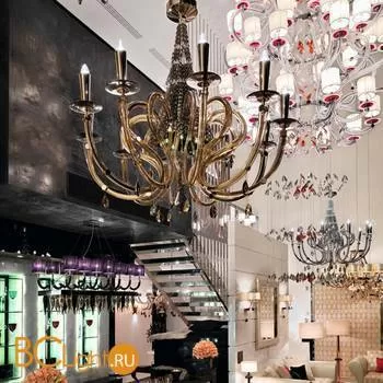 Подвесная люстра на штанге Beby Group Crystal rain 0230B01 Light gold SW Golden Teak - Фото 0