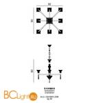 Люстра Beby Group Crystal sand 5100B03 Chrome - Схема