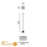 Подвесной светильник Beby Group Crystal sand 5100E01 Chrome - Схема