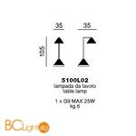 Настольная лампа Beby Group Crystal sand 5100L02 Chrome - Схема