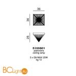 Потолочный светильник Beby Group Crystal sand 5100Q01 Chrome - Схема