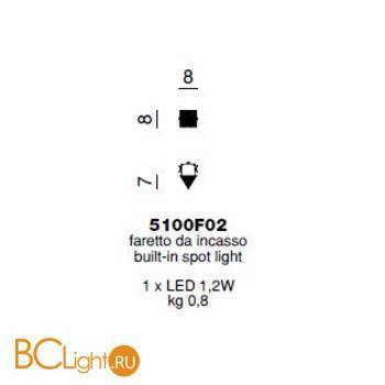 Спот (точечный светильник) Beby Group Crystal sand 5100F02 Chrome - Схема