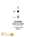 Спот (точечный светильник) Beby Group Crystal sand 5100F02 Chrome - Схема