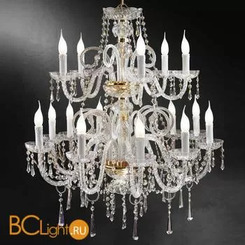 Люстра Beby Group Crystal 365/10+5 Light gold CUT CRYSTAL