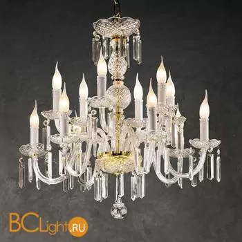 Люстра Beby Group Crystal 335/8+4 Light gold CUT CRYSTAL
