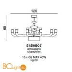 Люстра Beby Group Diadema 5450B07 Chrome Emerald - Схема