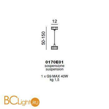 Подвесной светильник Beby Diamond 0170E01 Chrome - Схема