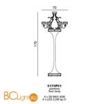 Торшер Beby Diamond 0170P01 Chrome Swarovski Plaque - Схема