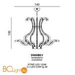 Люстра Beby Group Eclypse 0988B01 Light gold - Схема