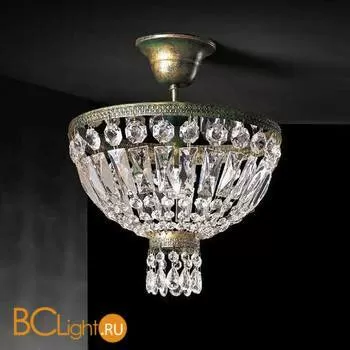 Потолочный светильник Beby Group Empire 1100/1 Green Gold CUT CRYSTAL