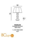 Настольная лампа Beby Group Euphoria 0640L02 Black shiny 024 - Схема