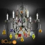 Люстра Beby Group Fruit 106/6 Satin Black multi murano