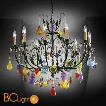 Люстра Beby Group Fruit 107/8 Satin Black multi murano