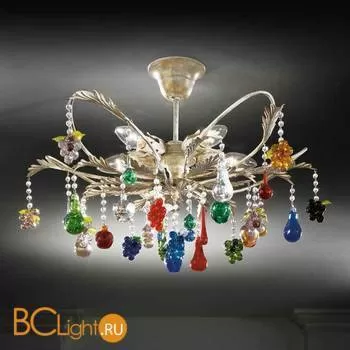 Потолочная люстра Beby Group Fruit 104/5 Ivory Gold multi murano