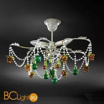 Потолочная люстра Beby Group Fruit 108/3 White Leather 01 multi murano