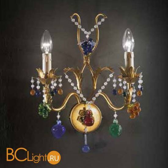 Бра Beby Group Fruit 113/2A Satin Gold multi murano
