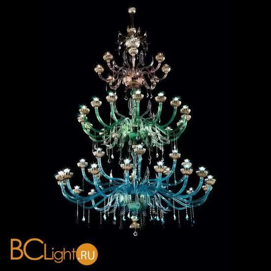 Люстра Beby Garden Party 7810BA6 Gold Multi glass SW Jet Turquoise