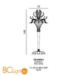 Торшер Beby Garden Party 7810P01 Light Gold Golden Portofino SW Jet Golden Teak - Схема