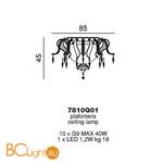 Потолочный светильник Beby Garden Party 7810Q01 Gold Golden Portofino SW Silver Night - Схема