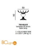 Настольная лампа Beby Garden Party 7810L03 Chrome Silver Cortina SW Silver Night - Схема