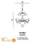 Люстра Beby Garden Party 7810B01 Gold Black Rome SW Jet Golden Teak - Схема