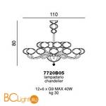 Люстра Beby Group Gloss 7720B05 Light gold Lavanda - Схема