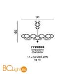 Люстра Beby Group Gloss 7720B03 Satin gold Bronze - Схема