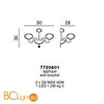 Бра Beby Group Gloss 7720A01 Light gold Corallo - Схема