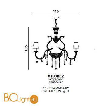 Люстра Beby Golden Rose 0130B02 Light gold Swarovski Plaque - Схема