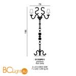 Торшер Beby Golden Rose 0130P01 Light gold BB 999 Swarovski Plaque - Схема