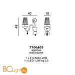 Бра Beby Group La Femme 7700A03 Gold Golden Portofino SW Golden Teak - Схема