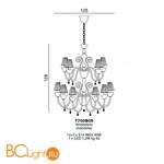 Люстра Beby La Femme 7700B05 Chrome Red Sensuelle 280 Swarovski Almond - Схема