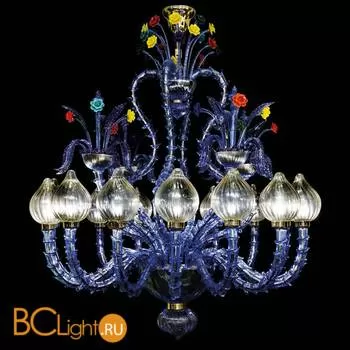 Подвесная люстра на штанге Beby Group La fleur sauvage 7130B02 Sapphire Golden Portoino