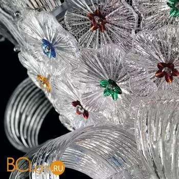 Потолочный светильник Beby Group Mademoiselle Corolle 8000Q01 Chrome Trasparent graniglia Glass - Фото 0