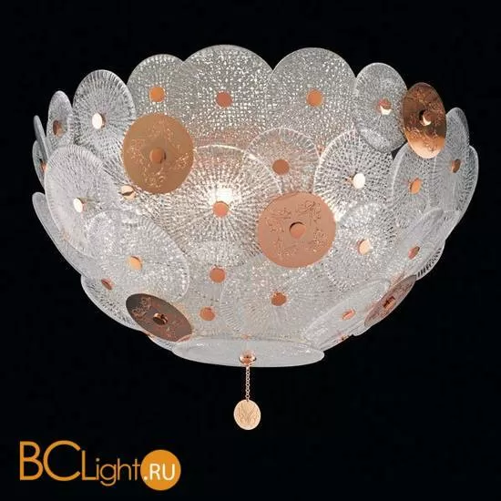 Потолочный светильник Beby Group Mademoiselle Corolle 8020Q01 Light gold Trasparent graniglia Glass