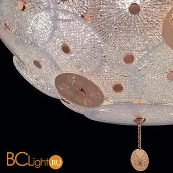Потолочный светильник Beby Group Mademoiselle Corolle 8020Q01 Light gold Trasparent graniglia Glass - Фото 0