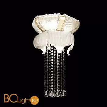 Настенный светильник Beby Group Mademoiselle Corolle 8010A03 Light gold Trasparent graniglia Glass Swarovski Plaque