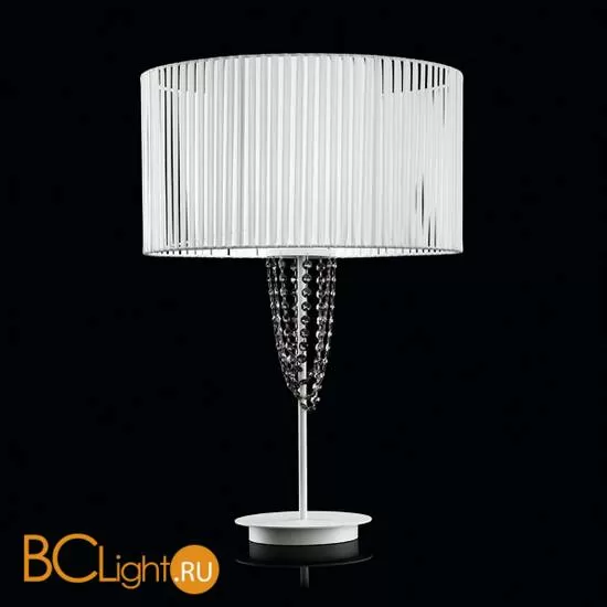 Настольная лампа Beby Group Miss Bjioux 0117L01 White Leather 01 White Trasparent Cut Crystal