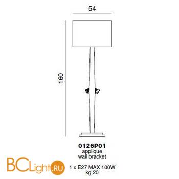 Торшер Beby Group Mon Tresor 0126P01 Light gold 666 SW Bronze Shade - Схема