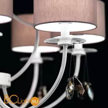 Люстра Beby Group Mon Tresor 0126B02 White Leather 01 666 SW Bronze Shade - Фото 1