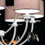 Люстра Beby Group Mon Tresor 0126B02 White Leather 01 666 SW Bronze Shade - Фото 1