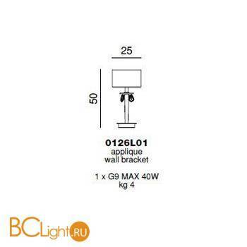 Настольная лампа Beby Group Mon Tresor 0126L01 Black shiny 413 SW Bronze Shade - Схема